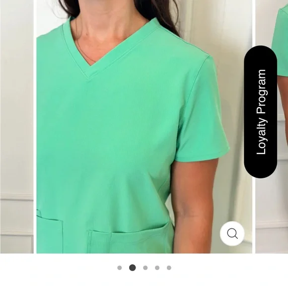 Surgical Green, C. Saucy Scrub Top, 3XL - Picture 3 of 6
